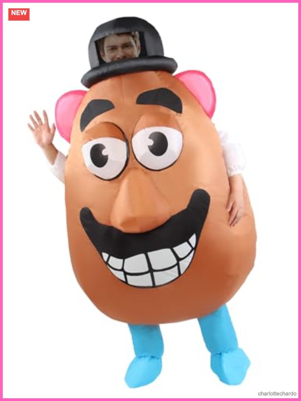Adult Inflatable Potato Costume Cosplay Blow Up Full Body Party Outfit
